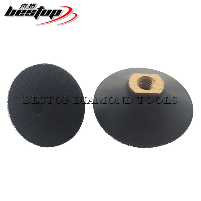 Customizable 4\" Convex Rubber Backing Pad with Bowl Design for Diamond Polishing
