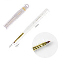 Popular Mini Oval Gel Brush with PET Nylon Hair and High Quality White Resin Handle UV Gel Brush for Nail Salon Use BW4-5