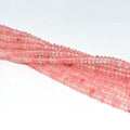 Factory Wholesale 2*4mm Watermelon Red Gemstones Rondelle Spacer Abacus Beads