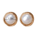 Beadsnice  stud earrings silver 925 stud fashion 12mm pearl earrings stud freshwater ID 40977