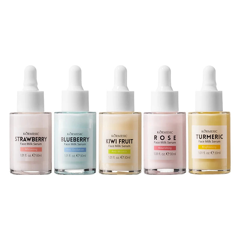 KORMESIC Korean Beauty Facial Essence Milk Private Label Organic Whitening Natural Fruit Extract Skin Care Face Serum