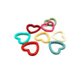 LCH-211 Solid Color Hollow Peach Resin Ring Buckles Accessories Swimwear Connectors Earrings Jewelry Acrylic Heart Shape Buckle