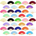 FAREA Wholesale Cheap Wedding Fan 21cm Silk Bamboo Folding Hand Fan for Promotional Gift Fan