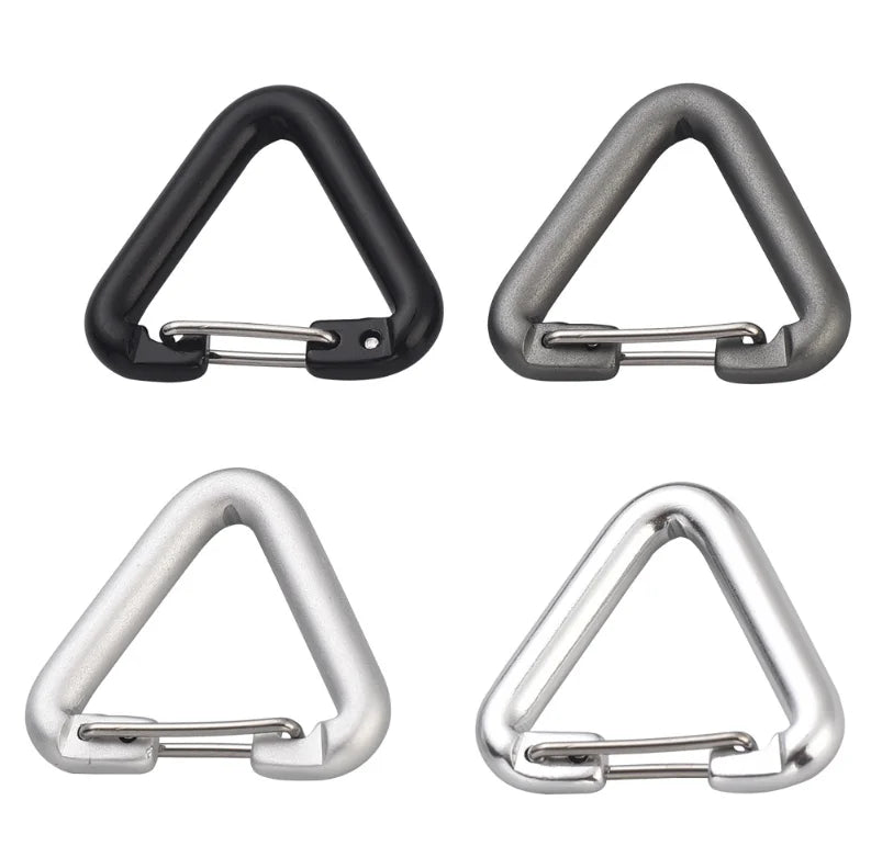 30mm 40mm Aluminum Alloy Wire Gate Snap Hook Triangle Carabiner for Bottle Lanyard