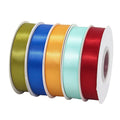 Factory Wholesale 3/4 Inch Double Face Pastel Satin Ribbon Decorative Polyester Fabric Solid Roll Pattern for Hair Gift