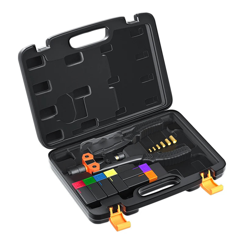 KAFUWELL GU5316 Ut Eject Design Rivet Tool Kit With 7 Metric & Inch Mandrel M3 M4 M5 M6 M8 M10 M12