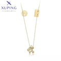 46692 XUPING JEWELRY 14K Gold Color Royal Stainless Steel Fashion Chain Custom Gold Plated Jewelry Necklaces