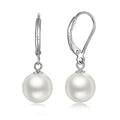Handmade 925 Sterling Silver Modern Design Clip-On Freshwater Pearl Pendant Earrings Classic Style Wedding Party Gift