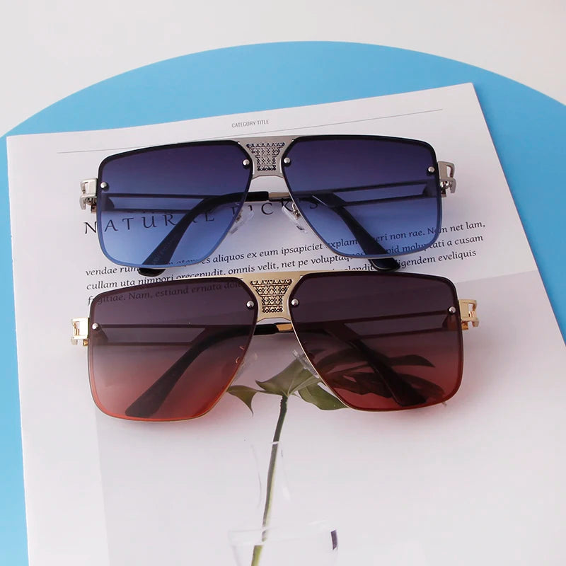 STY2591T Customizable Logo Luxury Designers Sunglasses for Gold Frame Gradient Gray UV Lens Sunglasses Men Women