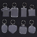Square Round Heart Rectangular Cute Keyring Decor Keychains Picture Frame