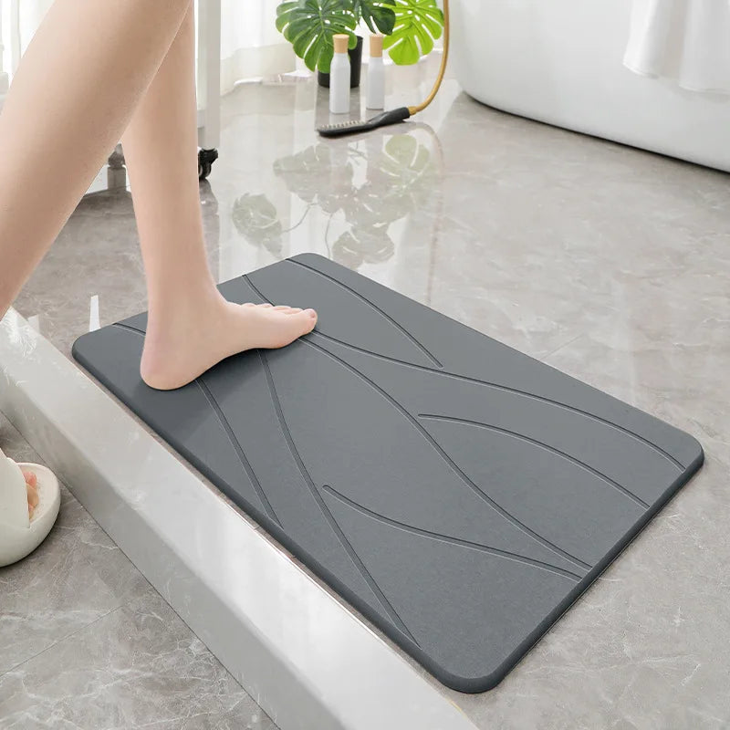 DaiRui Modern Style Bathroom Quick Drying Diatomaceous Earth Bath Mat Diatomite Bath Mat Stone Bath Mat