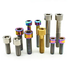 Titanium Bolts for Mountain Road Bike Allen Head Screw with Metric Measurement System Titanium Hex Socket Screw
