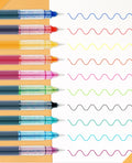 Custom Quick Dry High-Capacity 10 Color Plastic Roller Pen for School Office Business Exercise and Journal Diaries