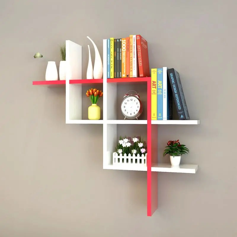 Home Wall Decoration Wall Mounted Floating Shelves With Swing Rope Wooden Wall Decor Shelf Set
