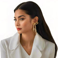 Cute Glossy Metal Large Bow Knot Stud Earrings Jewel for Women Trendy Ladies Fine Accessories on Ear Fashion Jewelry Female Gift