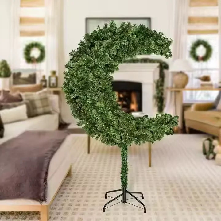 2025 Ready to Ship 6FT Artificial Eco-Friendly Moon Tree for Eid & Ramadan Islamic Muslim Ornaments for Christmas Festivals