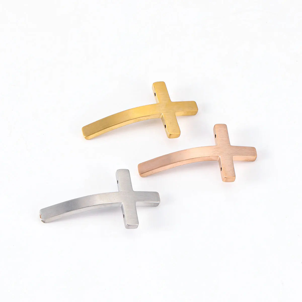 DIY Custom Logo Mirror Polished Stainless Steel Accessories Jesus Christ Cross Charms Metal Bar for Bracelet Jewelry Making
