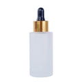 Transparent Original Drop Tube Cylindrical Glass Bottle 30ml Scrub Essence Sub-bottling 50ml Flat Shoulder Essential Oil Bottle