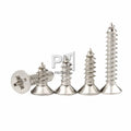 304 Countersunk Self-tapping Cross Flat Head Tip Tail Stainless Steel Screw