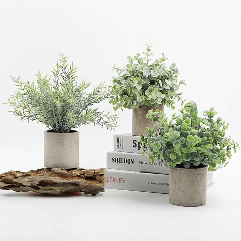 C-AGP002 Wholesale Artificial Plastic Succulent Green Plants Potted Fake Plants for Home Wedding Decoration