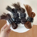 Hair Extensions Wig Hair Pin Claws High Ponytail Black Girls' Back Head Hairgrips Hair Clip Shark Clip for Girl