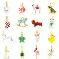 Diy Necklace Bracelet Accessories Copper Gold Plated Geometric Everyday Animals Colorful Necklace Pendant for Jewelry Making