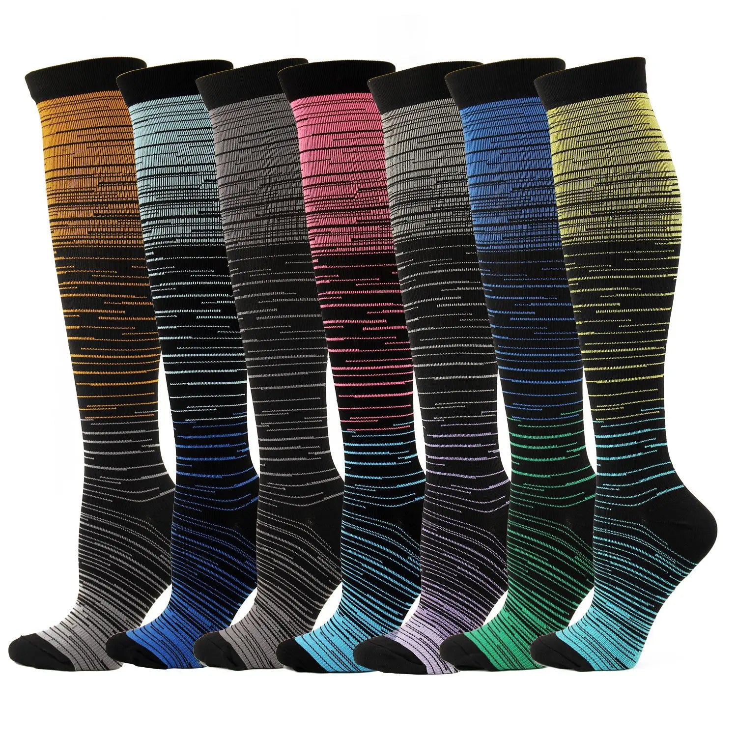 Factory Supply Attractive Price Colorful Compression Socks Football Socks for Men Knee High Socks for Women