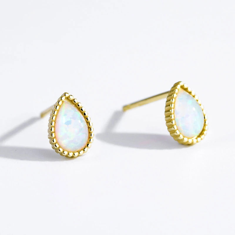 Trendy 925 Sterling Silver Plating 18K Gold Stud Earrings for Wedding Anniversary Gift
