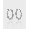 925 Sterling Silver Mobius Hoop Earrings Minimalist Simple Designer Earrings Fashion Earrings Women