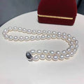 Hot Sale 925 Silver Jewelry 7-8mm White Fresh Water Pearl Necklace