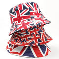 Wholesale Custom Full Printing UK Flag Design Reversible Bucket Hat Spring and Summer Fisherman Panama Fisherman Bucket Hat