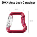 Heavy Duty High-quality Aluminum Magnesium Alloy 20KN Auto Lock Carabiner for Paragliding and Climbing