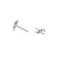 925 Sterling Silver 18k Gold Plated Chunky Twisted Rope Knot butterfly Stud Earrings for Women