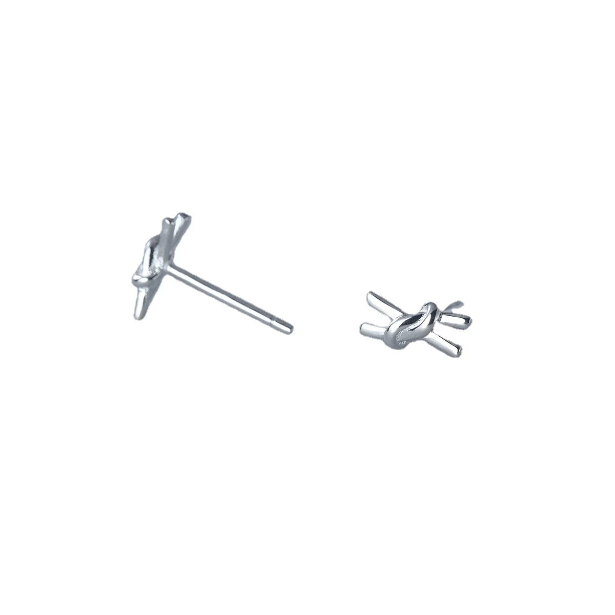 925 Sterling Silver 18k Gold Plated Chunky Twisted Rope Knot butterfly Stud Earrings for Women