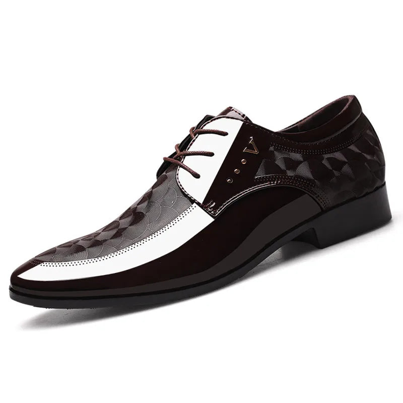 New Dress Office Mens PU Leather Shoes Formal Casual Shoes Plus Size 38-48