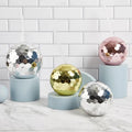 Custom New Design Rainbow Plastic Light up Disco Ball Cup with Straw and Lid Cocktail Drinking Glasses for Party Event