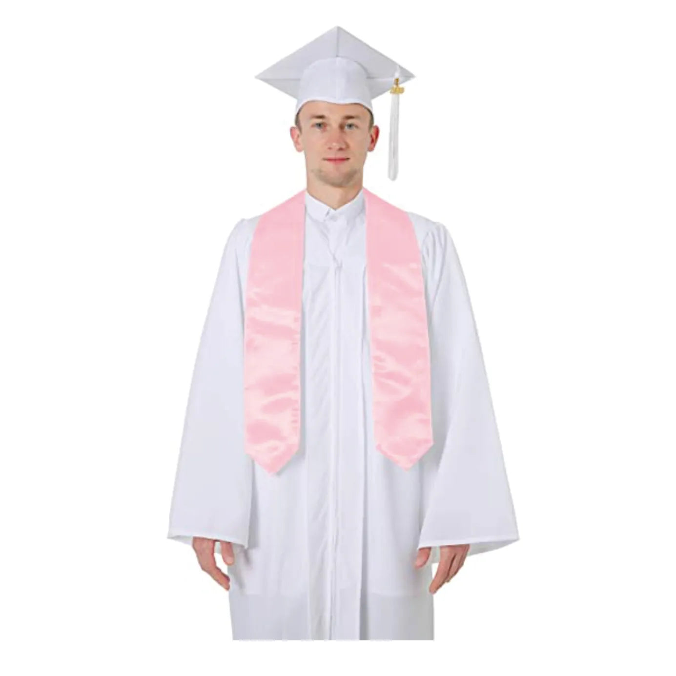 Wholesale Boys Summer Plain Satin Long Graduation Stole Scarf Factory Directly