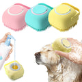 Soft Silicone Dog Brush Pet Shampoo Massager Bath Brush Bathroom Puppycat Washing Massage Dispenser Grooming Shower Brush
