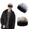 Men Women Beanie Wig Hat Fun Short Hair Caps Breathable Sports Baseball Cap With Spiked Hair