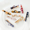 Cute Ribbon Duckbill Leopard Small Bow Acetate Cellulose Hair Clip Bangs Side Metal alligator Small Bowknot Hair Clip