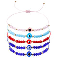 DS Crystal Wholesale Fashion Turkish Eye Bracelet with Gold and Bronze Beads Colorful Woven Bracelet Crystal Evil Eye Bracelet