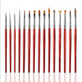 Tamax NAB030 12pcs Manicure Nail Scrub Acrylic Brush Kits Plastic Handle for Nails Art Liner Design Painting Dot Drawing