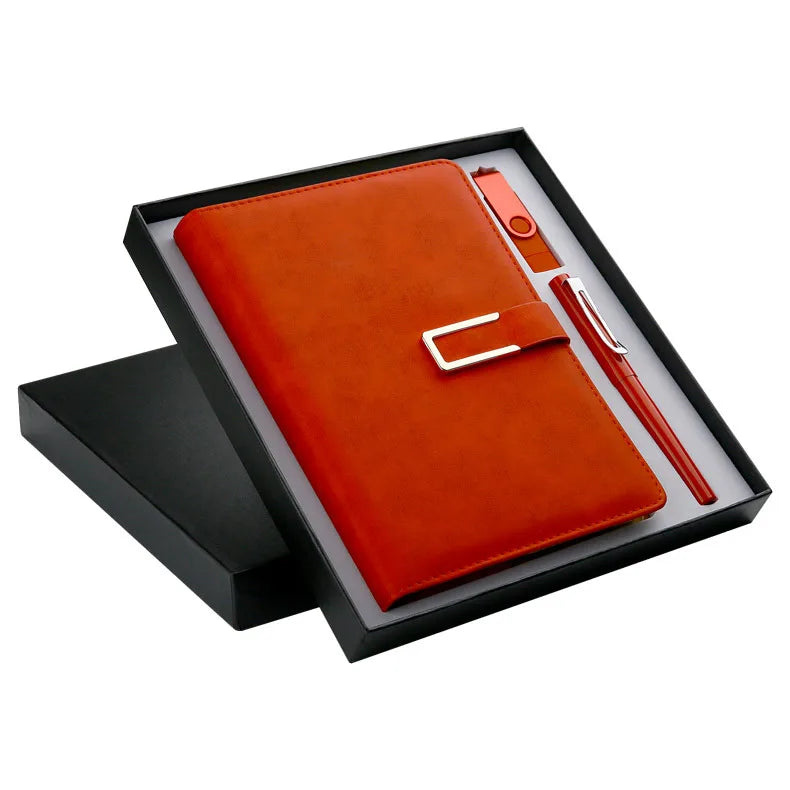 Latest 3-in-1 Stationary Gift Box Set Notebook Pen USB Promotional Item Business Christmas Gift for Women and Men