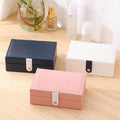 16.5*11.5*5.8cm Wholesale Luxury PU Leather Travel Jewelry Organizer Case Mini Travel Jewellery Storage Boxes