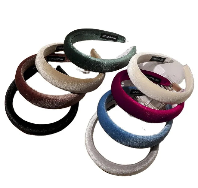 Women Sponge Ring Tie Headbands Make up Sports Velvet Hair Band