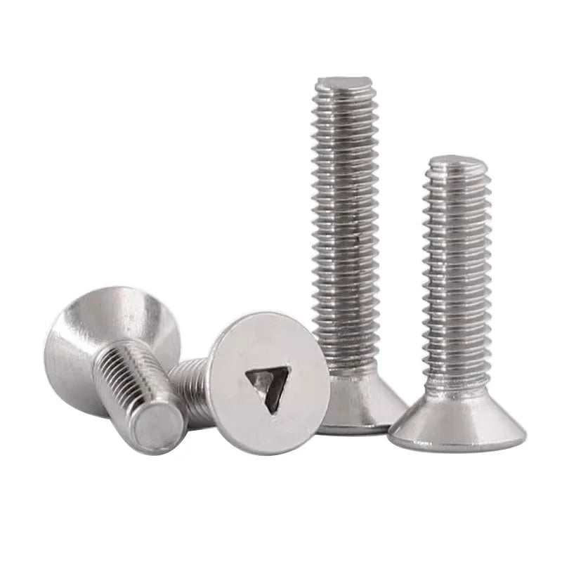 M2 M3 M4 Stainless Steel 304 Flat Countersunk Head Anti-theft Triangle Drive Security Screw