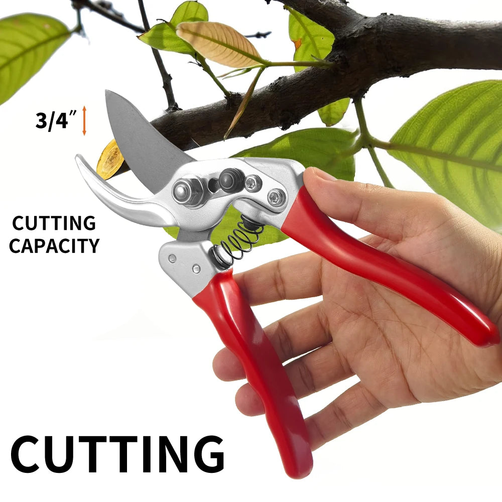 Professional German Alloy Steel Garden Scissor Pruner Small Trimming Pruning Shears With Aluminum Handle