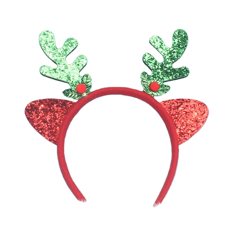 Christmas Antler Accessories Party Costume Hat and Headband Set for Christmas Decorations and Gifts