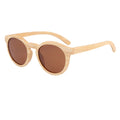 Sustainable Bamboo Sunglasses Classical Round Frame with UV Polarized Protection Lenses/ Comfort Fit Timeless Design