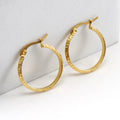 18K Gold Titanium Steel Great Wall Pattern Clasp Earrings Fashionable Stainless Steel Ear Rings and Earrings for Women